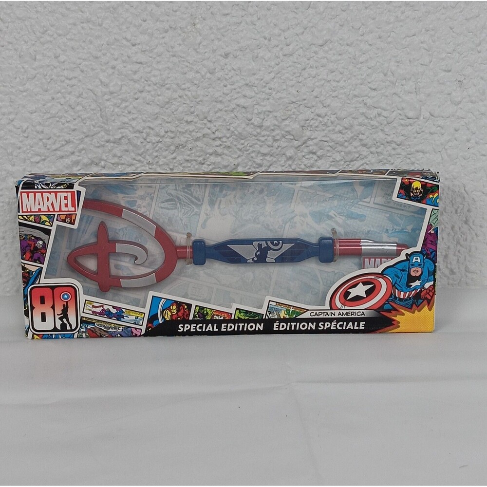 Disney Captain America 80th Anniversary Collectible Key Special Edition Open Box
